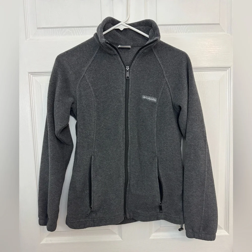 Columbia Charcoal Fleece Jacket Size Small
